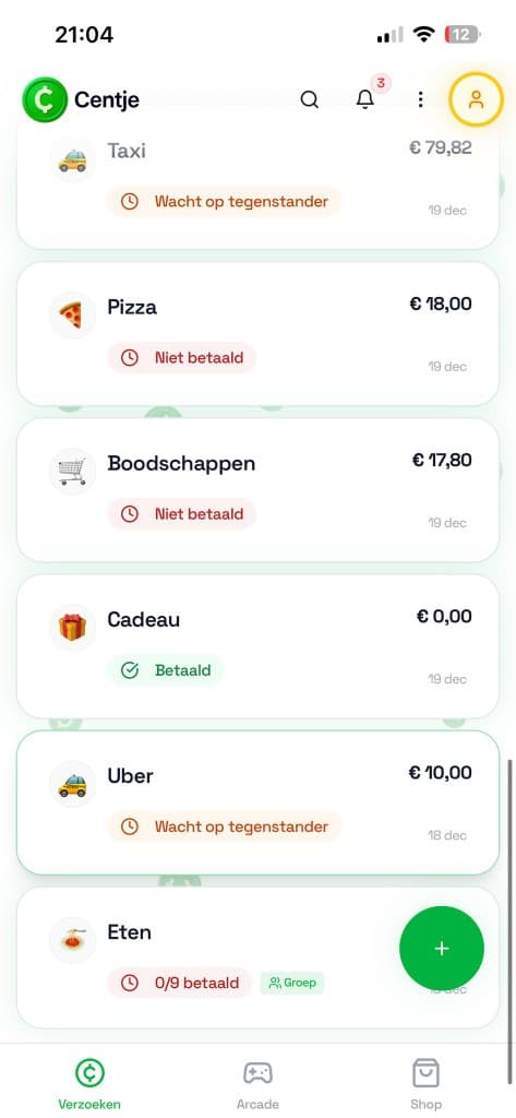 Bekijk je verzoeken